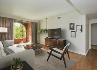 Living room area at Park Encino apartments in LA