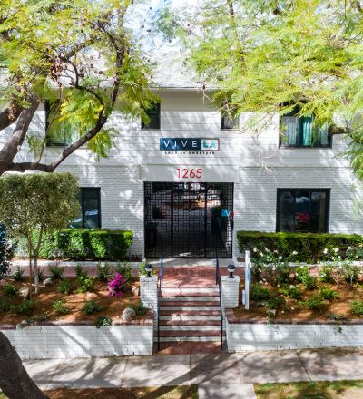 Apartments in West Hollywood; Sage on Sweetzer apartment building exterior