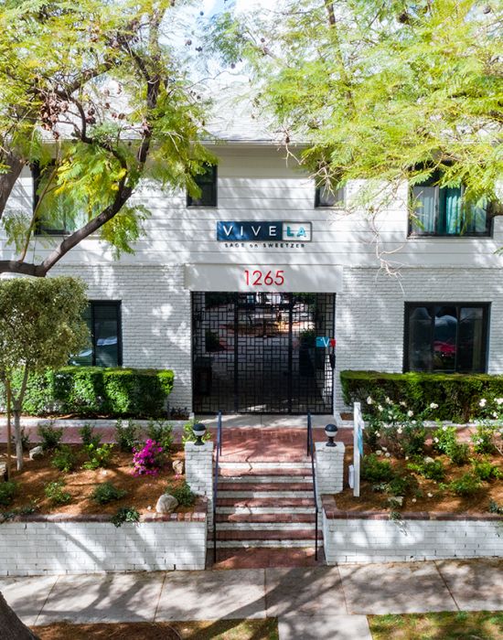 Apartments in West Hollywood; Sage on Sweetzer apartment building exterior