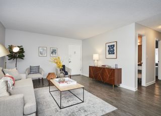 Living area of Violet on Virgil apartment building