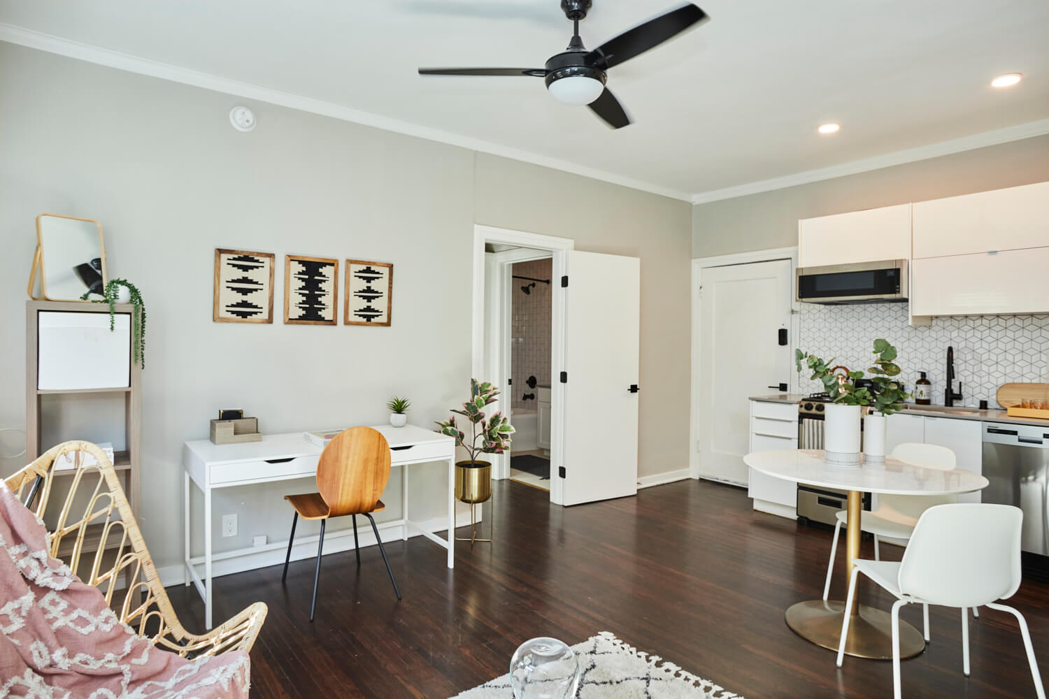 Open concept living area at The Gershwin Garfield; Luxury Hollywood Rentals; boutique community apartments in Hollywood