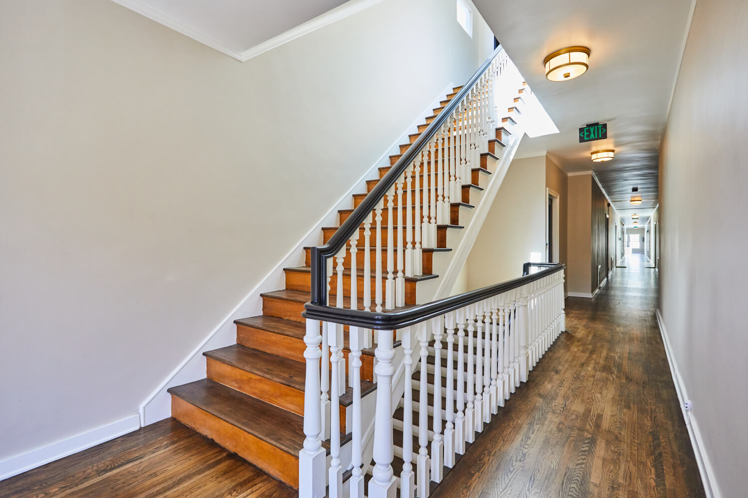 Stairway interior at The Gershwin Garfield hallway space; Luxury Hollywood Rentals; boutique community apartments in Hollywood