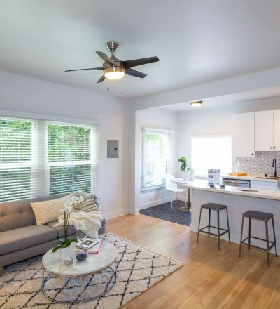 Kitchen and sitting room