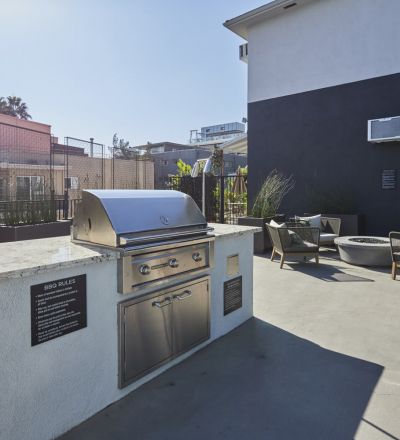 Barbeque and eating area