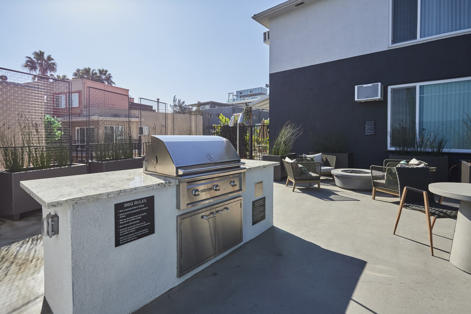 Barbeque and eating area