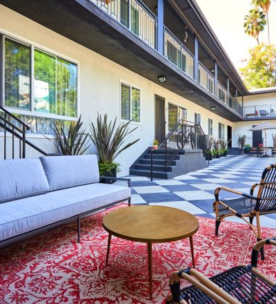 Nora on Norton courtyard