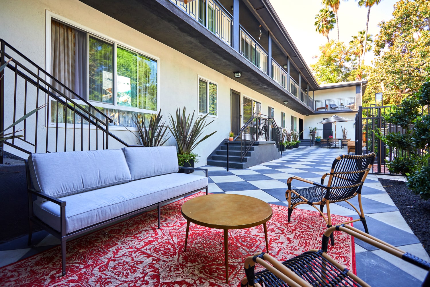 Nora on Norton courtyard