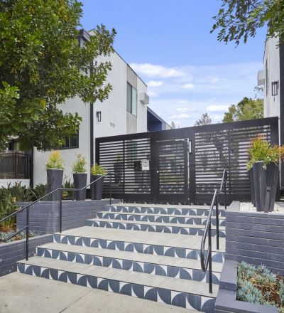 entrance to an apartment building