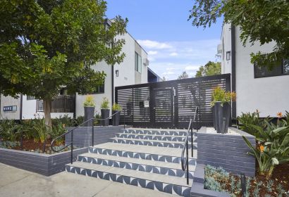 entrance to an apartment building
