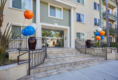 entrance to an apartment building