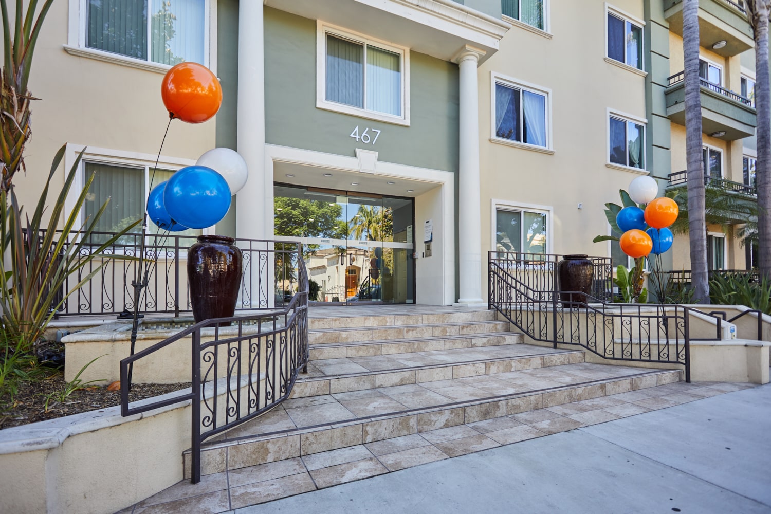 entrance to an apartment building