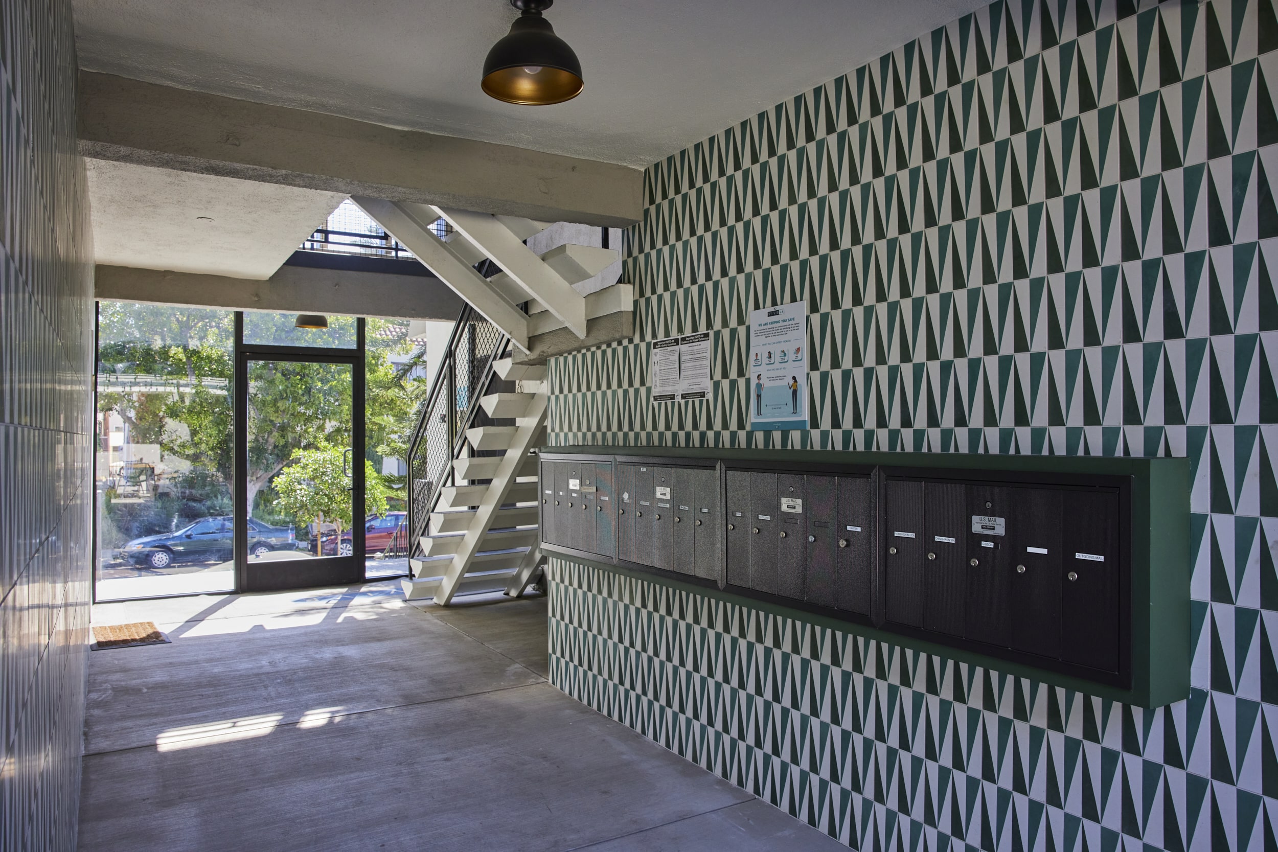 mail boxes at an apartment