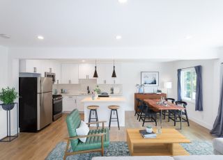 Nora on Norton living area of an apartment