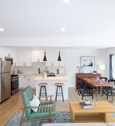 Nora on Norton living area of an apartment