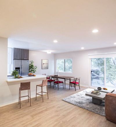 Living room and Kitchen