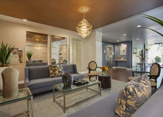 lobby of apartment building