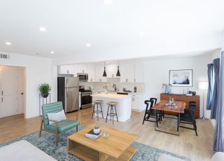 Nora on Norton living area of an apartment