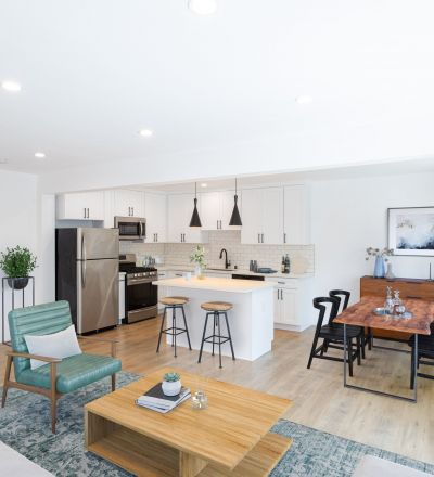 Nora on Norton living area of an apartment