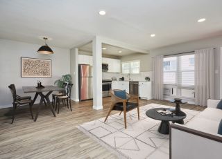 Nora on Norton living area of an apartment