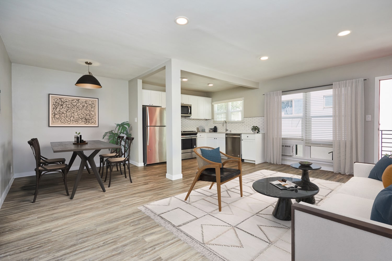 Nora on Norton living area of an apartment