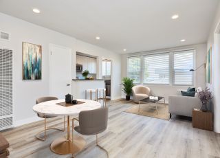 Living room and kitchen table