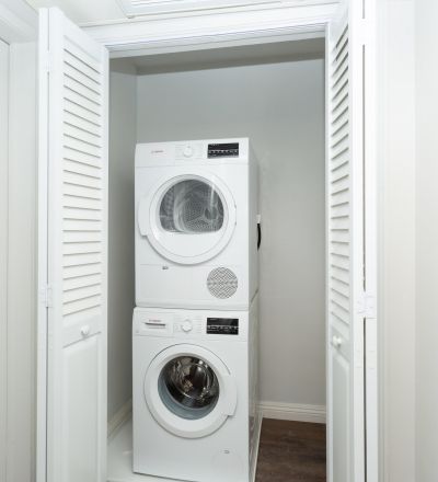 Washer and Dryer in closet
