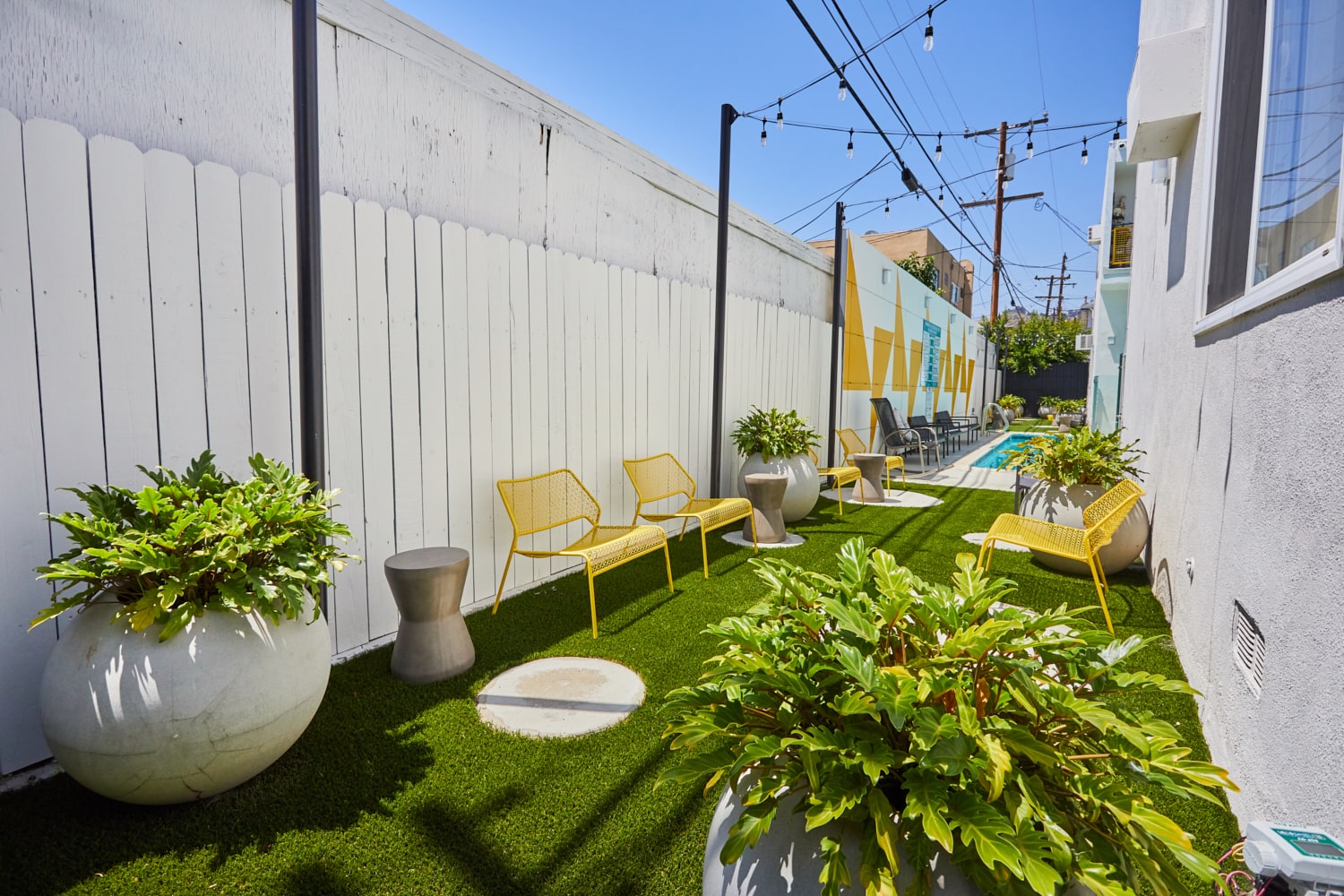 Sitting area by pool