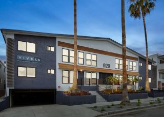 Exterior view of Chloe on Curson at night