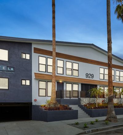 Exterior view of Chloe on Curson at night