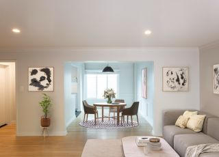 Living room and kitchen table