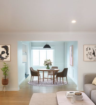 Living room and kitchen table