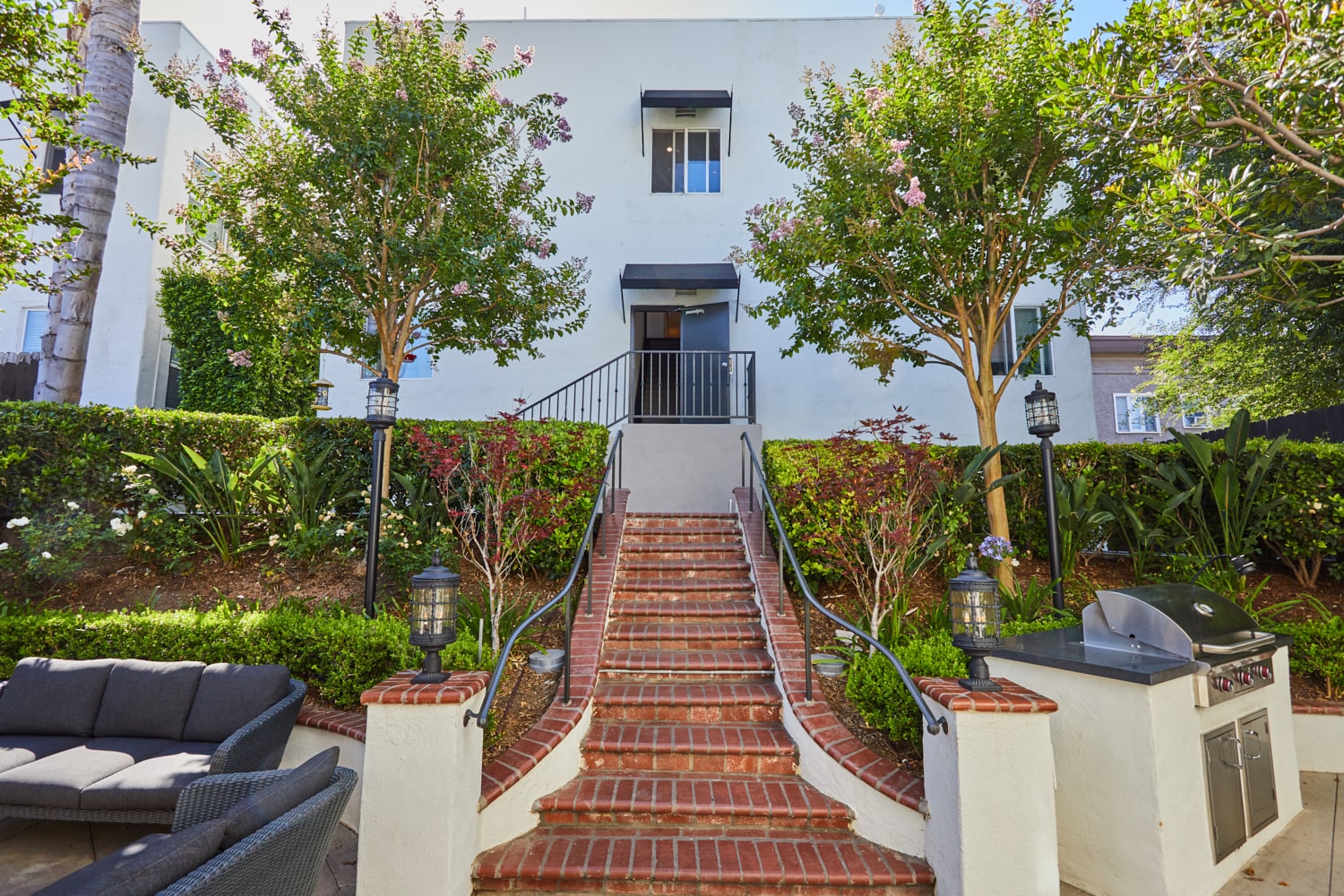 Staircase leading to apartment