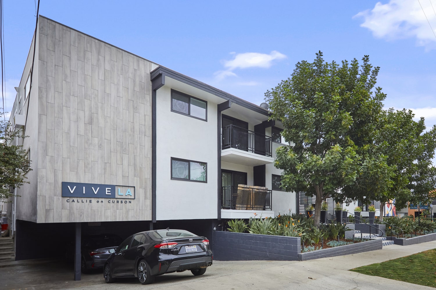 apartment exterior and parking