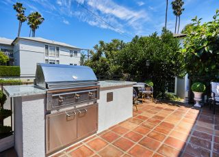 Barbeque and eating area close up