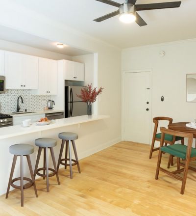 Kitchen and dining area
